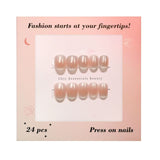 Chic Essentials - Nude soft matte short nail art stickers