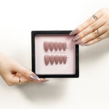 Chic Essentials - Taupe Velvet Press-on Nails