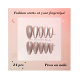 Chic Essentials - Taupe Velvet Press-on Nails