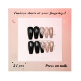 Chic Essentials - Noir Lattice Press-on Nails