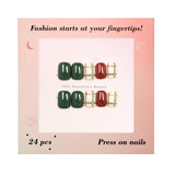 Chic Essentials - Emerald Elegance Press-on Nails