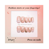 Chic Essentials - Elegant Gold Swirl Press-on Nails