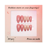 Chic Essentials - Pink Gradient with Glitter Tips Press-on Nails