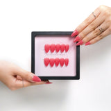 Chic Essentials - Neon Pink Almond Press-on Nails