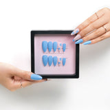 Chic Essentials - Sky Blue Heart Press-on Nails