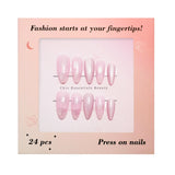 Chic Essentials - Pink Romance Glitter Heart Press-on Nails