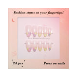 Chic Essentials - Pastel Heart Almond Press-on Nails