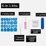 Chic Essentials - Pink Romance Glitter Heart Press-on Nails