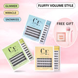 FLUFFY VOLUME STYLE glue-free Single Eyelashes Value Gift Box